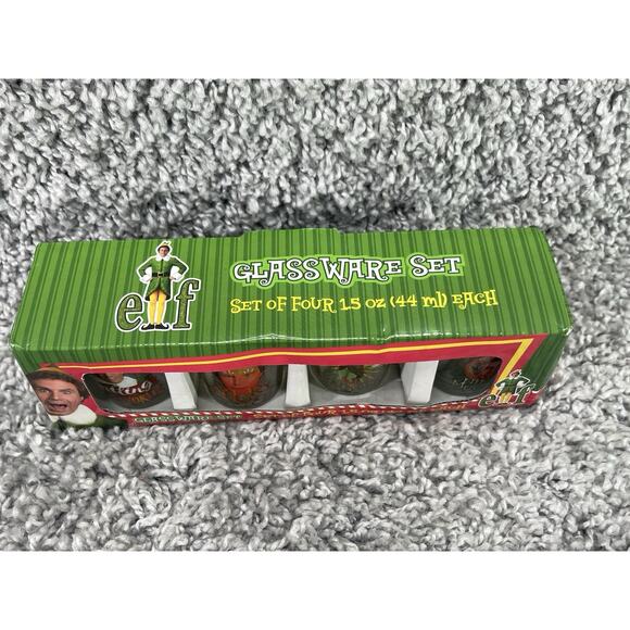 Shot Glass ELF Movie Will Ferrell Buddy Party Christmas Holiday Set Of 4 15oz Ea - Picture 2 of 8